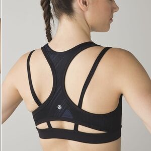 Lululemon Splendour Bra Wind Chill Deep Navy Black / Black